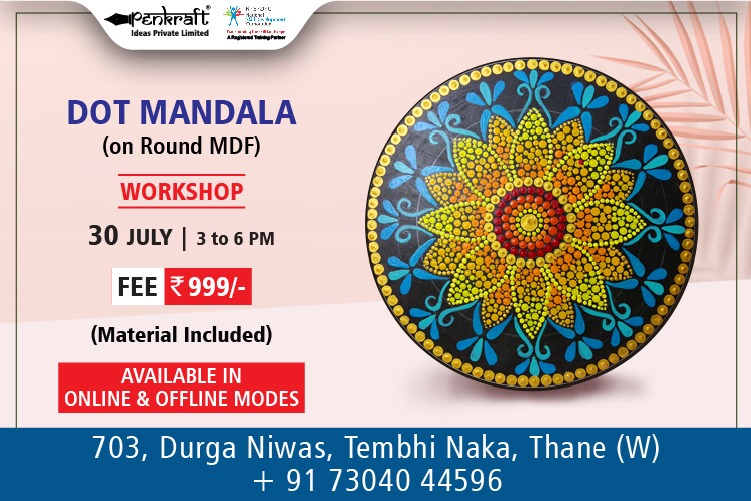 Penkraft Dot Mandala on Round MDF Workshop!